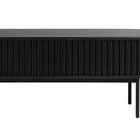 Ovitties TV cabinet, 160 cm, black slats