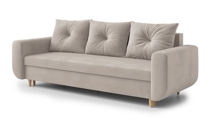 Chesby sofa bed with storage Paros 02 velvet