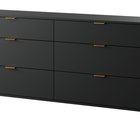 Oval chest of drawers with six drawers 172 cm Black