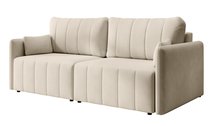 Pierre fold-out corner sofa with storage, cream, hydrophobic velvet