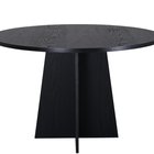 Quishly round dining table diameter 110 cm/black oak