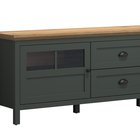 Foreells TV cabinet 184 cm green/oak Evoke