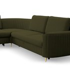 Corner sofa with sleeping function Pantano L-shaped with container (Fabric: Castel 39, Side: Right)