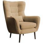 Vence Castel 48 wing armchair, velvet, easy-to-clean beech legs