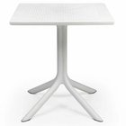 Clip Nardi square garden table, 70 cm, made of certified white material