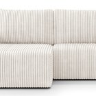 Corner sofa with sleeping function Lelu Tilia 01 L-shaped with a container, thick corduroy, left-hand side