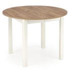 Table extensible Nelloom 102-142x102 chêne craft/blanc
