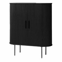 Gativel chest of drawers, black oak slats