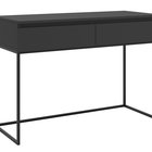 Bemmi desk with drawers black with black legs