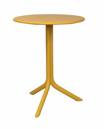Table de jardin ronde Spritz Nardi, 60 cm, en matériau jaune certifié