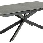 Shimess Dining Table Ceramic Top Black Concrete Pattern 200-240cm