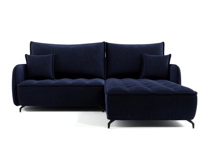 Corner sofa with sleeping function Arandes L-shaped with container Salvador 05 hydrophobic velvet right-hand side