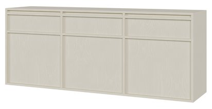 Evo three-door chest of drawers, hanging, 154 cm, sand beige