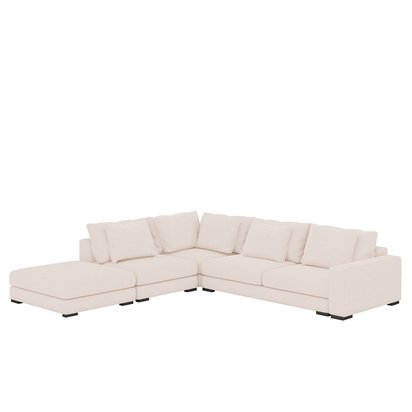 Mia L-shaped modular corner sofa, right side (Fabric: Storm 02)