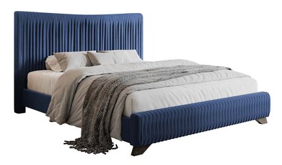 Bratan upholstered bed 160x200 cm blue