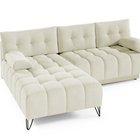 Bareli L-shaped Amon 18 corner sofa bed with storage, hydrophobic velvet, left-hand side