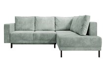 Rodario corner sofa with sleeping function and Poso 55 right-handed bedding container