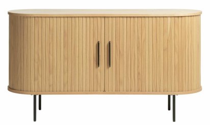 Gativel chest of drawers 140x76 cm natural oak slats