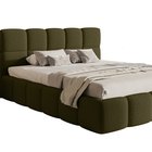 Upholstered bed 160x200 cm Cloudy with container olive Legend 05