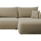 Ovo L-shaped corner sofa with sleeping function with a container in easy-to-clean fabric