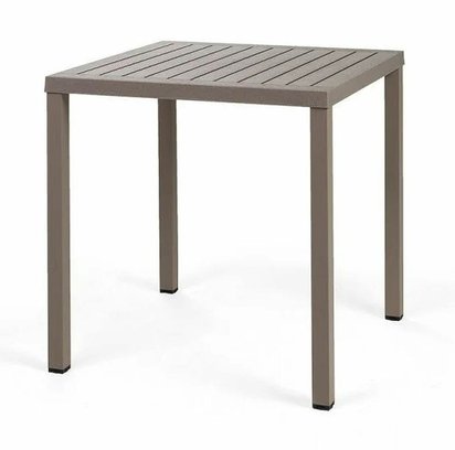 Cube Nardi square garden table, 70 cm, made of certified brown material