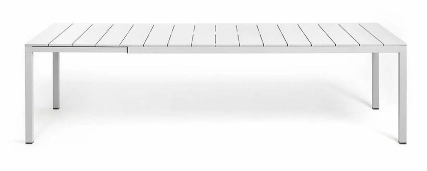 Rio Nardi extendable garden table 210-280x100 cm made of certified white material