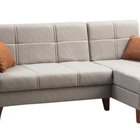 Corner sofa with sleeping function Desizes L-shaped right-hand side gray