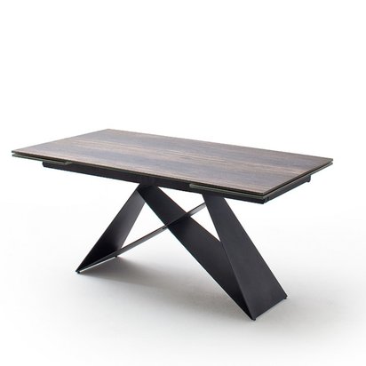 Hootion extendable dining table 160x240x90 cm dark wood