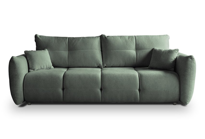 Mollete three-seater sofa bed with storage Sicuro 05 chenille