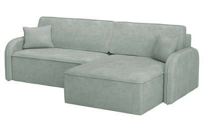 Corner sofa with sleeping function Picatti Amon 27 L-shaped with a container in hydrophobic fabric universal velour