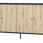 Raviero 4-door chest of drawers 200 cm Black/Artisan oak