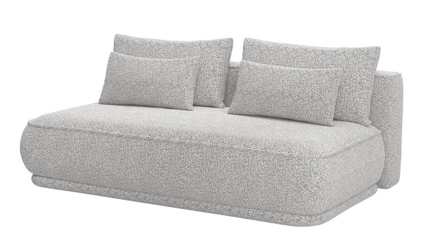 Leanno three-seater sofa with Loop 16 boucle container