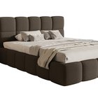 Upholstered bed 140x200 cm Cloudy with storage box, brown Legend 07