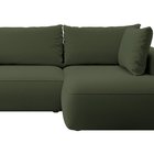 Ovo II L-shaped corner sofa with sleeping function Castel 39 with side and container, easy-to-clean velvet, right-hand