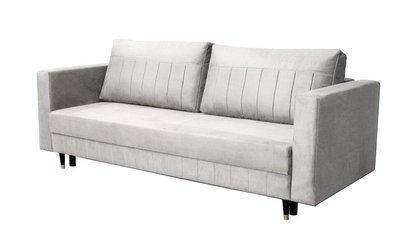Mullino three-seater sofa with storage, cream, hydrophobic velvet