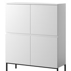 Bemmi tall chest of drawers, 100 cm, white with black legs