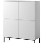 Bemmi tall chest of drawers, 100 cm, white with black legs