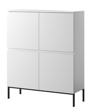 Bemmi tall chest of drawers, 100 cm, white with black legs