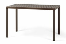 Cube Nardi garden table 120x70 cm made of certified dark brown material