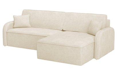 Corner sofa with sleeping function Picatti Amon 18 L-shaped with a container in hydrophobic fabric universal velour