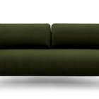 Neva three-seater sofa with Magic Velvet 2295 container, hydrophobic velor fabric, black legs