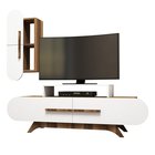 Ovalia TV cabinet 145 cm with white front and hanging cabinet