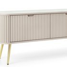 Zova three-door TV cabinet with slatted fronts 168 cm Grey-beige