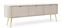 Zova three-door TV cabinet with slatted fronts 168 cm Grey-beige