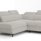 Corner sofa with sleeping function Lambo L-shaped with side Castel 04 with container legs black left-hand side