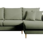 Three-seater corner sofa with sleeping function Volio Magic Velvet 2243 hydrophobic velvet universal golden legs