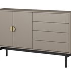 Commode Stoon 2 portes avec 4 tiroirs 154 cm Beige/Cappucino