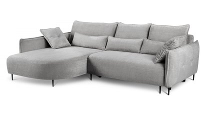 Oblivio corner sofa bed L-shaped with storage (Fabric: Haga 09, Side: Left)