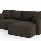 Corner sofa with sleeping function Haldi L-shaped with storage Poso 04 corduroy universal