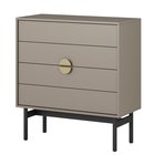 Commode Stoon 4 tiroirs 85 cm Beige/Cappuccino